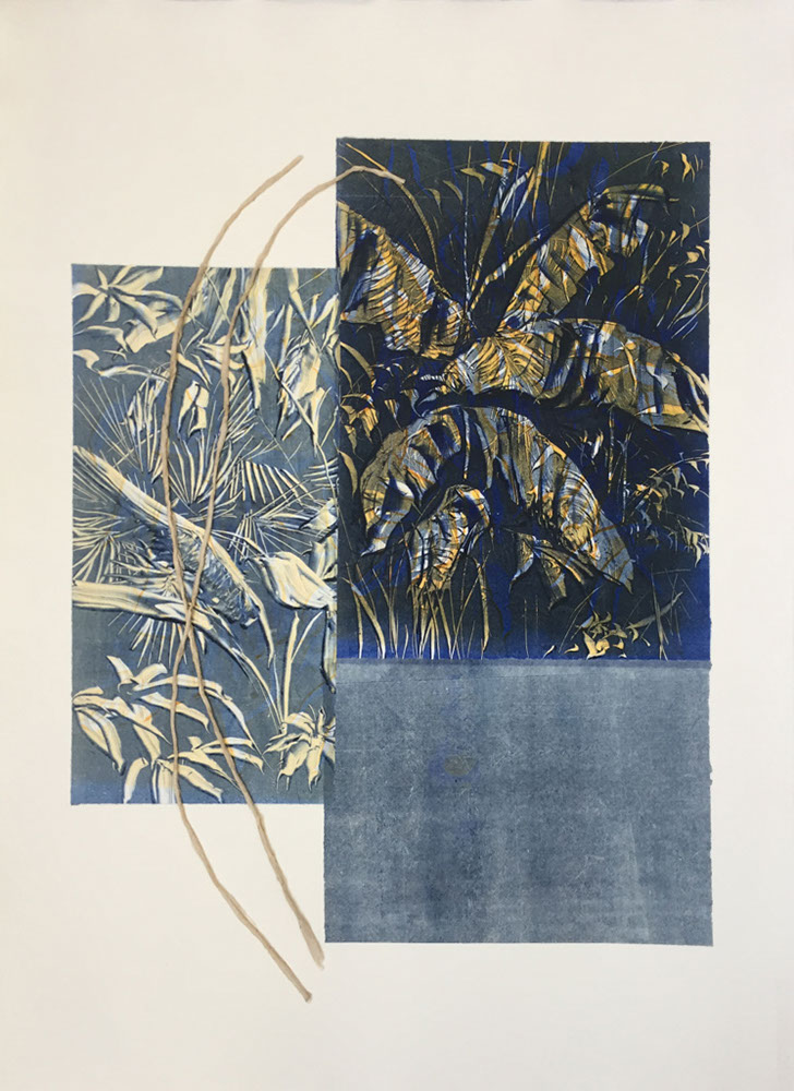Beraut-le temps des jardins bleu 105x76